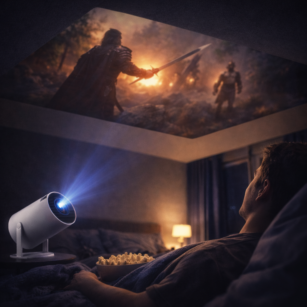 Nova's Mini 4K Projector with built in speakers